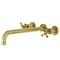 Kingston Brass KS8057BX Wall Mount Tub Faucet, Brushed Brass KS8057BX - alternate 1